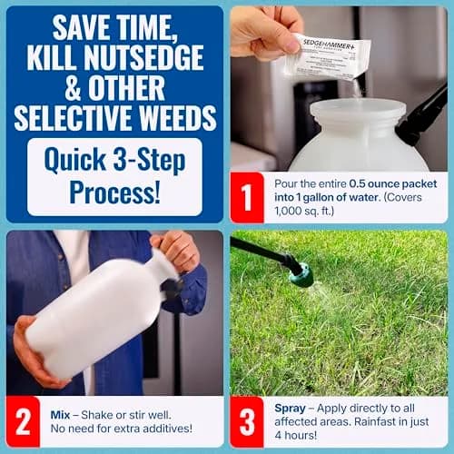 SEDGEHAMMER Sedgehammer Plus Turf Herbicide 13.5g | Nutsedge Killer for Lawns, 12 Pack thumbnail 3