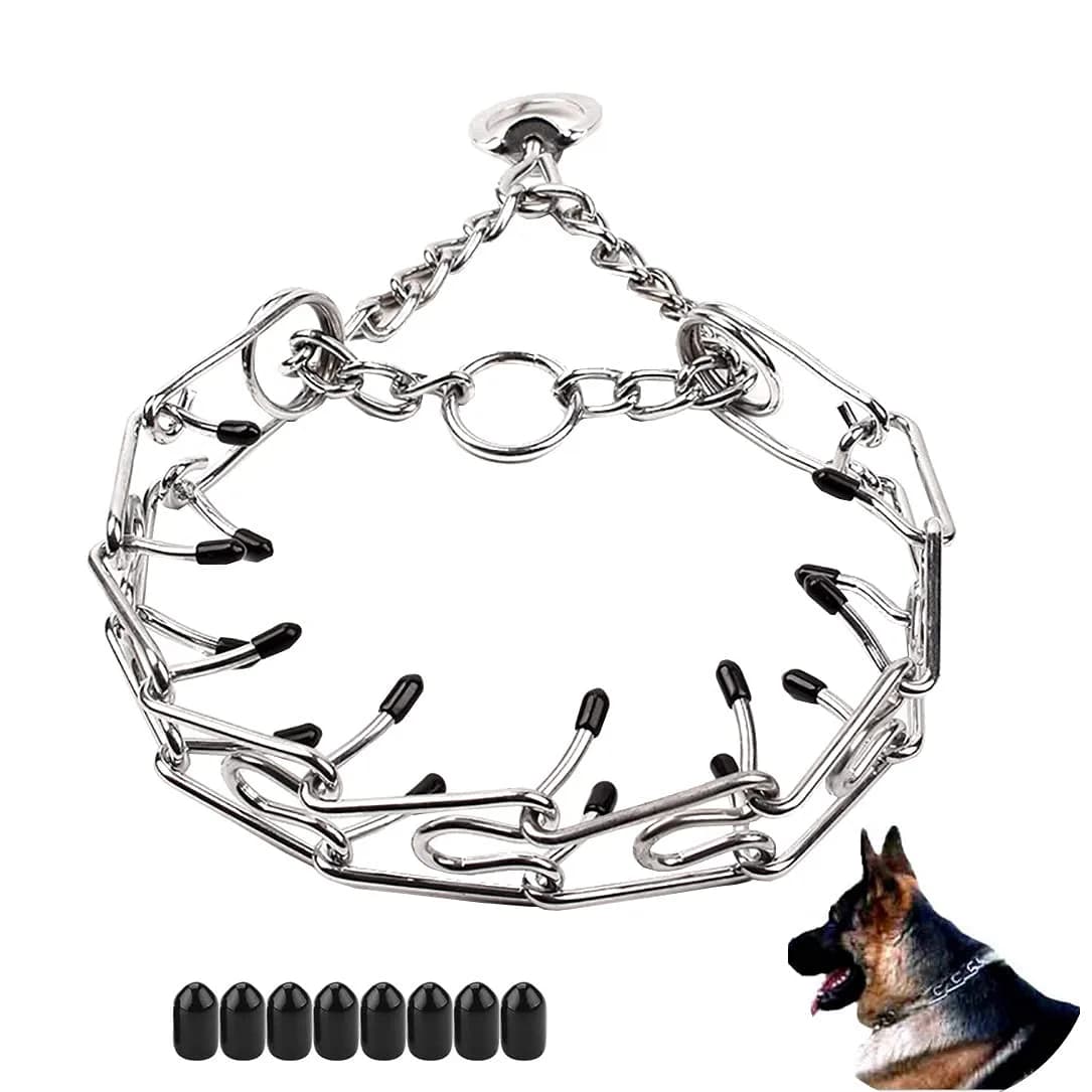 Love Dream Prong Collars for Dogs No Pull Dog Training Collar | Heavy Duty, Adjustable, Rubber Tips (15-23") - main product image