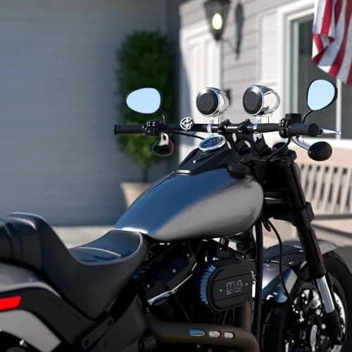 GoHawk Motorcycle Speakers Bluetooth 4 Inch Waterproof Radio Audio System | 100W Waterproof Handlebar Speakers thumbnail 7