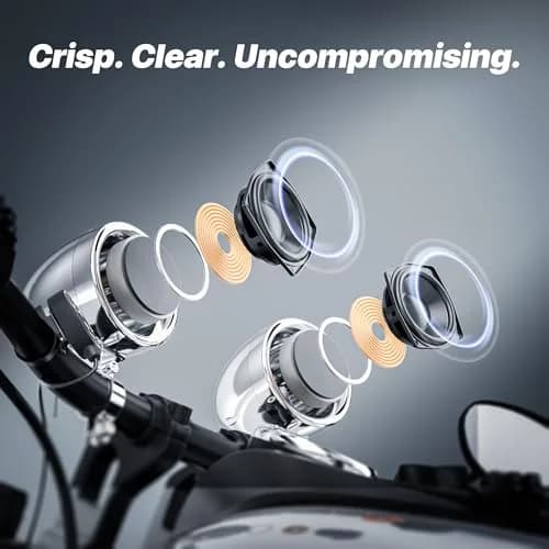 GoHawk Motorcycle Speakers Bluetooth 4 Inch Waterproof Radio Audio System | 100W Waterproof Handlebar Speakers thumbnail 2