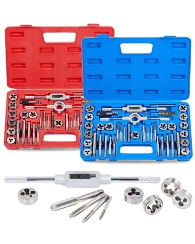 Orion Motor Tech Tap and Die Set, SAE & Metric, 80 pcs | Precision Thread Repair & Cutting Kit thumbnail 1