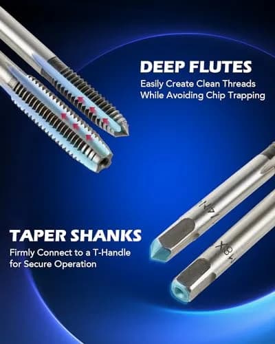 Orion Motor Tech Tap and Die Set, SAE & Metric, 80 pcs | Precision Thread Repair & Cutting Kit thumbnail 5
