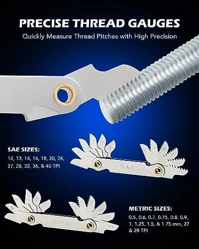 Orion Motor Tech Tap and Die Set, SAE & Metric, 80 pcs | Precision Thread Repair & Cutting Kit thumbnail 8