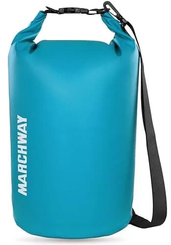 MARCHWAY Floating Waterproof Dry Bag Backpack, Roll Top, 40L Teal | Keeps Gear Dry & Afloat on Water Adventures thumbnail 1