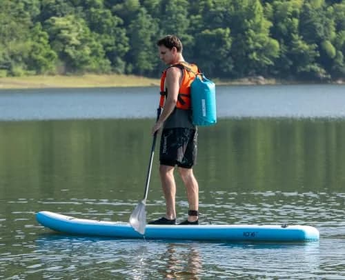 MARCHWAY Floating Waterproof Dry Bag Backpack, Roll Top, 40L Teal | Keeps Gear Dry & Afloat on Water Adventures thumbnail 8