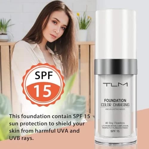 God Blomster SPF 15 Colour Changing Foundation 2 Pack | Moisturizing Liquid Makeup for Women thumbnail 8