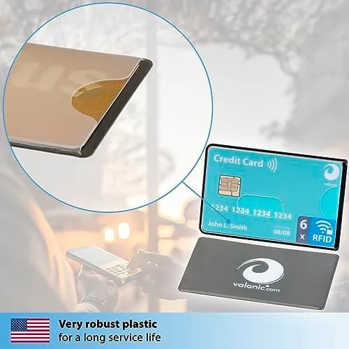 Valonic RFID Blocking Sleeves Set of 6 | Transparent Front, Credit Card Protector for Wallet - Anti-Theft & Signal Vault (70-120c) thumbnail 5