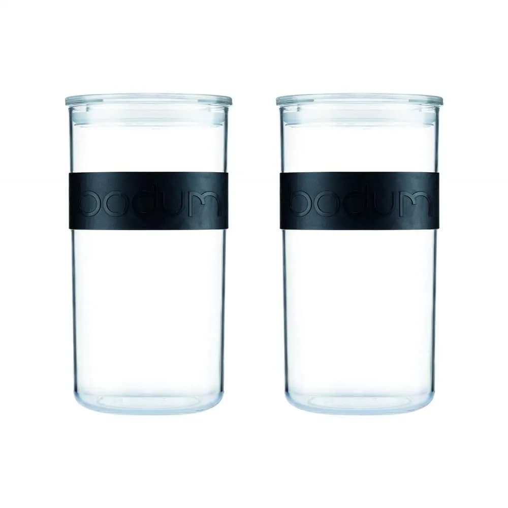 Bodum Presso Storage Jar Black 1 L (1000 ml) | BPA-Free Plastic for Dry Goods — 2.0 l
