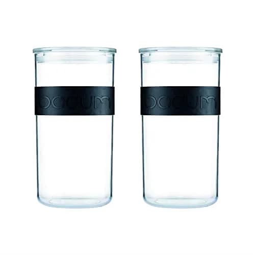 Bodum Presso Airtight Food Storage Jar 2L (Black) | BPA-Free Plastic, Dishwasher & Microwave Safe thumbnail 1