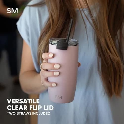 Simple Modern Voyager Insulated Travel Coffee Mug with Flip Lid | 590ml (16oz) Black | Keeps Drinks Hot or Cold for Hours thumbnail 6