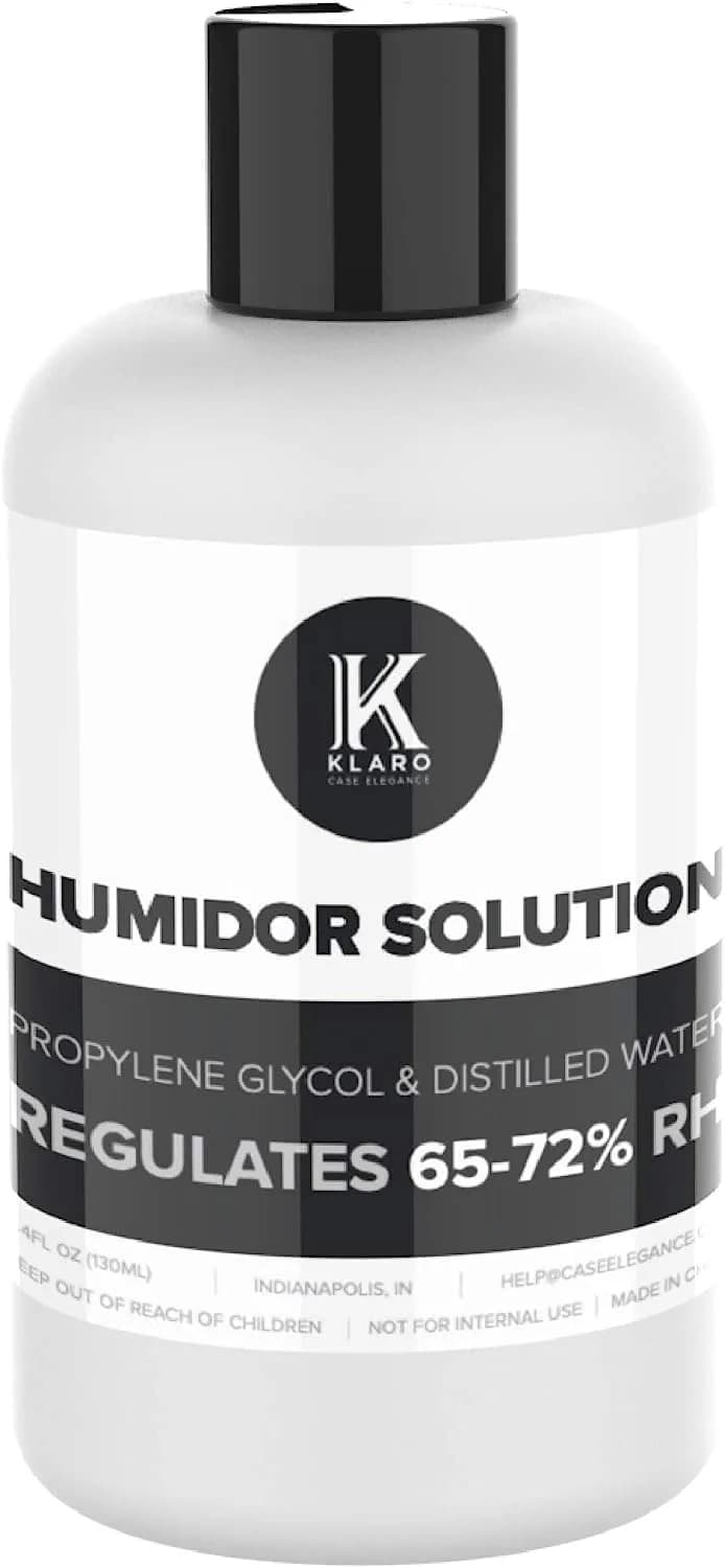 CASE ELEGANCE Klaro Humidor Solution 250ml | Regulates Humidor to 70% RH for Humid Climates - main product image