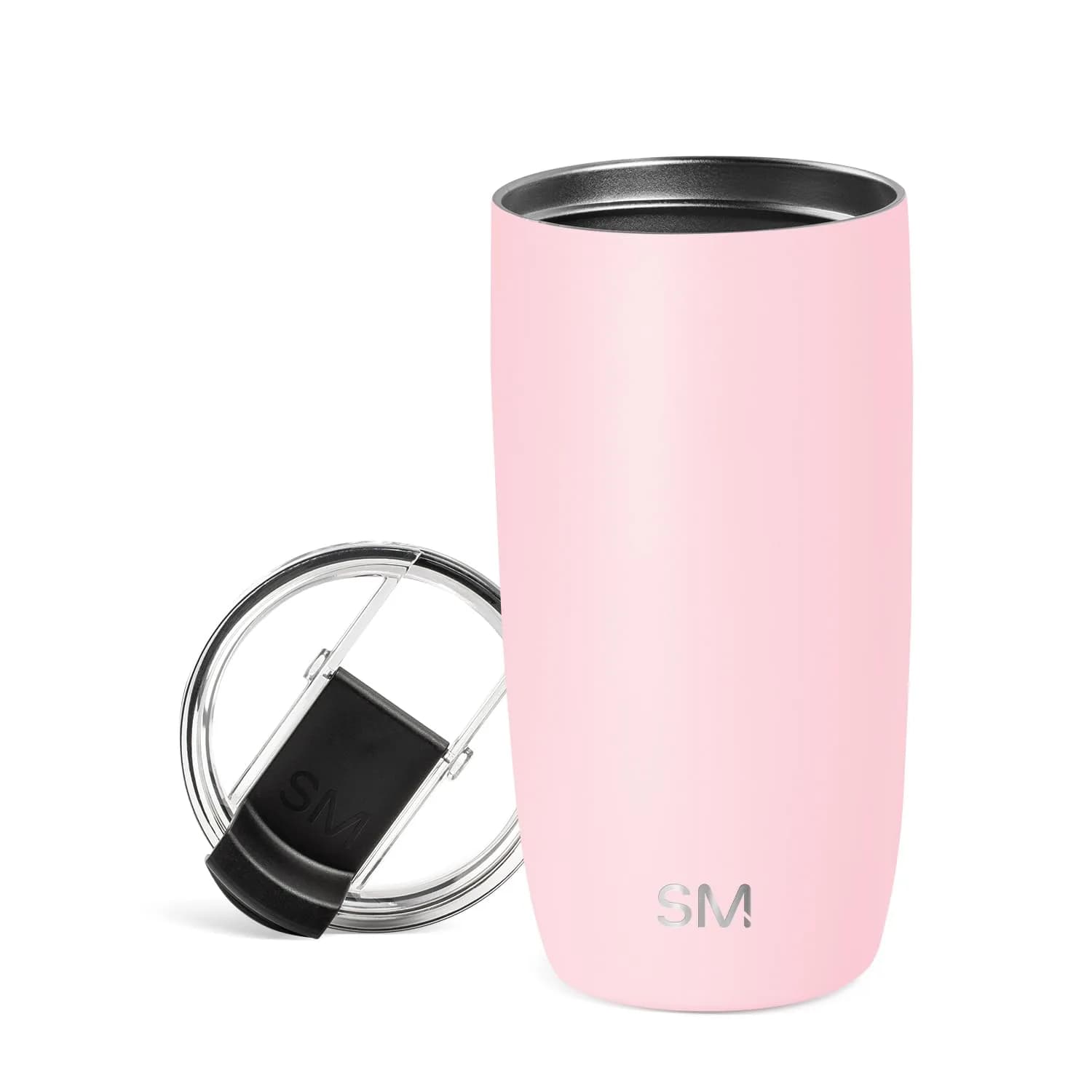 Simple Modern Voyager Insulated Travel Coffee Mug with Flip Lid | 590ml (16oz) Black | Keeps Drinks Hot or Cold for Hours — Blush / 16 Ounces