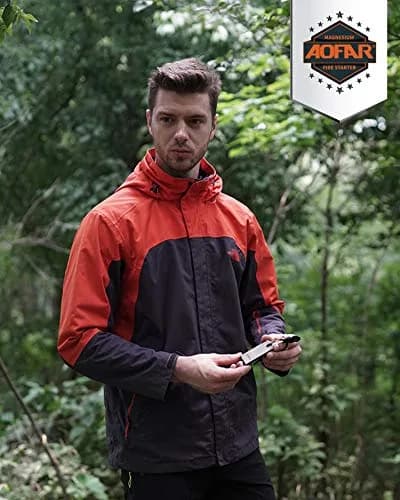 AOFAR Magnesium Fire Starter AF-374 2-Pack Waterproof Fire Steel Pouch for Camping & Outdoors thumbnail 6