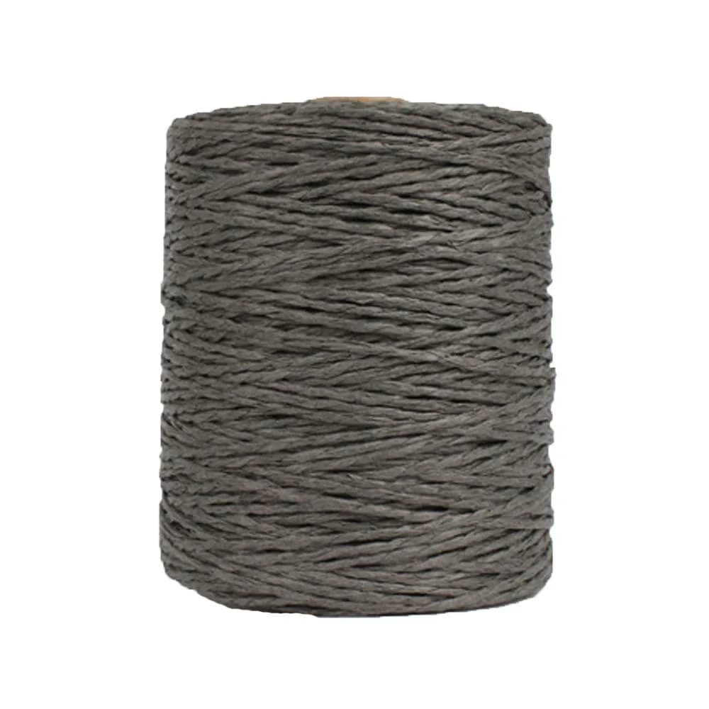 Rayon Crochet Raffia Yarn Natural Yarn Brown 280m (306 Yards) | 100% Plant Fiber for Hats & Bags — Dark Gary