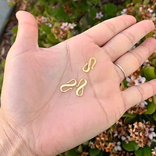 Adabele 18k Yellow Gold Plated Sterling Silver S Hooks Clasp 15mm (5-Pack) | Hypoallergenic Jewelry Findings thumbnail 4