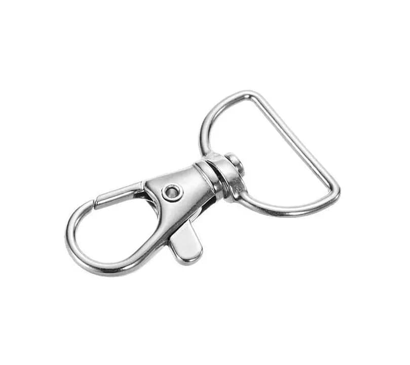 YAKA 50 Pack Premium Metal Lobster Claw Clasps 1.45" | 360° Swivel Trigger Snap Hooks for Jewelry & Crafts — Silver