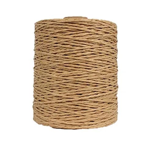 Rayon Crochet Raffia Yarn Natural Yarn Brown 280m (306 Yards) | 100% Plant Fiber for Hats & Bags thumbnail 1