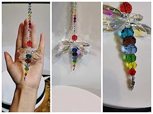 H&D HYALINE & DORA Crystal Dragonfly Suncatcher 21 cm (8.2 inches) | Rainbow Maker Window Hanging Pendant Decor thumbnail 5