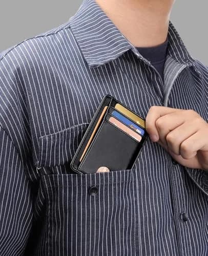 Teskyer Slim Minimalist Wallet for Men, RFID Credit Card Holder, Rose Gold, 12cm (4.60") x 8.9cm (3.15") x 0.4cm (0.15") thumbnail 4