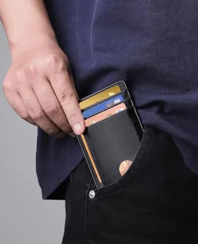 Teskyer Slim Minimalist Wallet for Men, RFID Credit Card Holder, Rose Gold, 12cm (4.60") x 8.9cm (3.15") x 0.4cm (0.15") thumbnail 5