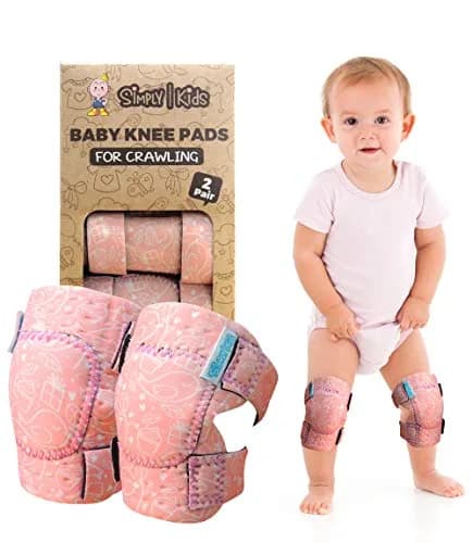 Simply Kids Baby Crawling Knee Pads (2 Pairs, Bird Design) | Protect Baby's Knees thumbnail 1
