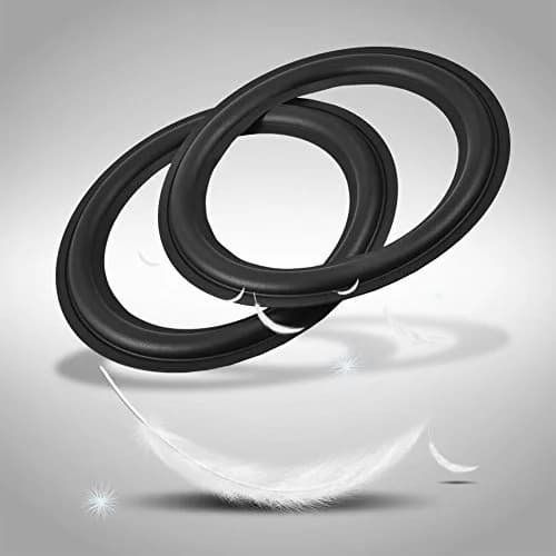 Tihebeyan 2PCS 8 Inch Rubber Speaker Loudspeaker Surround Repair Parts | Durable Rubber Woofer for DIY Speaker Repair thumbnail 3
