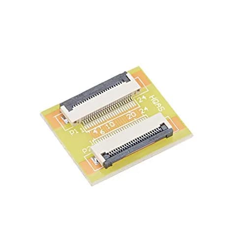 uxcell 0.5mm Pitch 24 Pins to 24 Pin FPC Extension Connector Adapter for Laptops, 20x24x3.5mm | PCB Support Board thumbnail 1