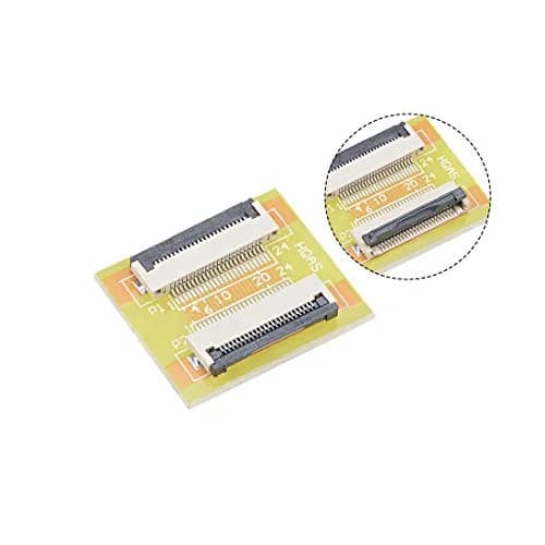 uxcell 0.5mm Pitch 24 Pins to 24 Pin FPC Extension Connector Adapter for Laptops, 20x24x3.5mm | PCB Support Board thumbnail 3