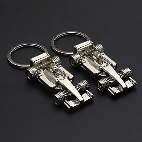 ADKEYFOD 3D F1 Race Car Keychain Metallic Medium | Driver Keyfob Gift for Father Husband Boyfriends thumbnail 3