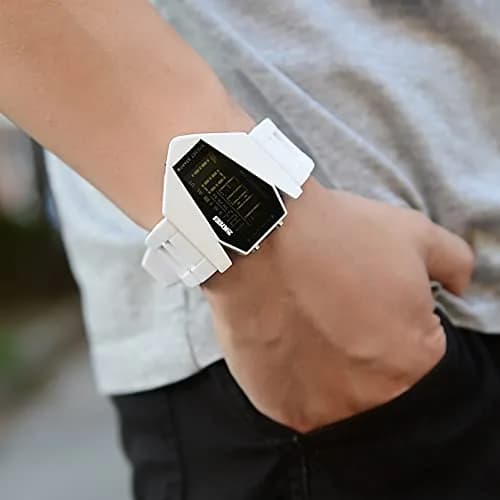 Gosasa Men's Digital Airplane Watch 47mm (1.85 inches) | 7 Color LED Backlight, 5ATM Water Resistant thumbnail 6