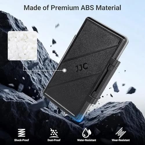 JJC 36-Slot Memory Card Case for 24 Micro SD & 12 SD Cards | Water-Resistant & Anti-Shock thumbnail 9