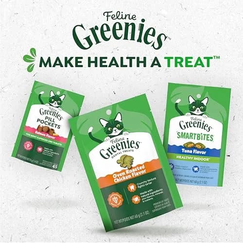 Greenies Feline Smartbites Skin & Fur Treats Salmon 4.6 oz | Omega-3 Support for Healthy Skin & Fur thumbnail 9