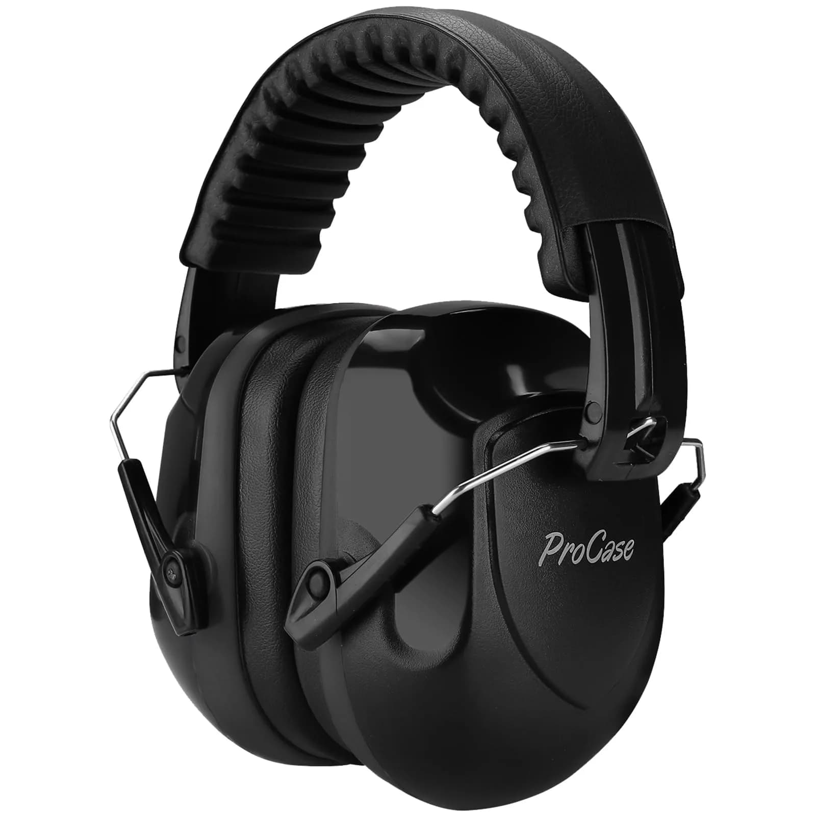 ProCase NRR 28dB Passive Noise Reduction Earmuffs | Adjustable Metal Frame, Foldable Design, Pink — 1 - 1 Black