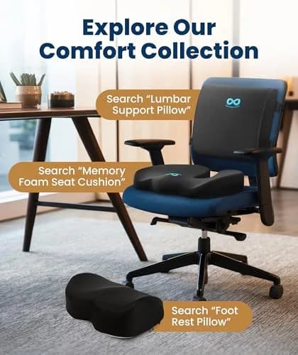 Everlasting Comfort Memory Foam Seat Cushion Large Gray | Doctor Recommended for Tailbone Pain Relief thumbnail 8