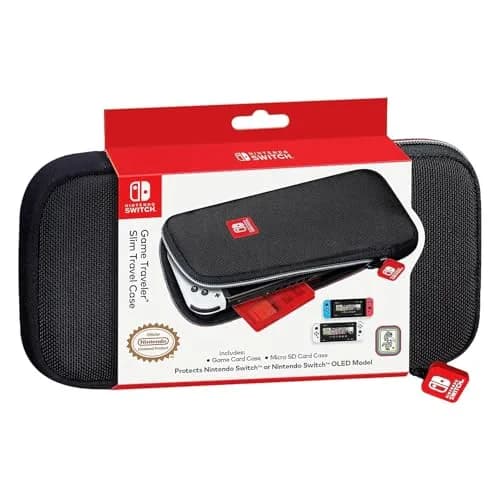 Game Traveler Deluxe Licensed Travel Case for Nintendo Switch OLED, Switch & Lite | Ballistic Nylon, Viewing Stand & Bonus Game Cases thumbnail 2