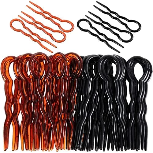 WILLBOND 48 Pieces Plastic U Shaped Hair Pins, Spiral Grip for Women | Durable, Lightweight Hair Styling Tools thumbnail 1