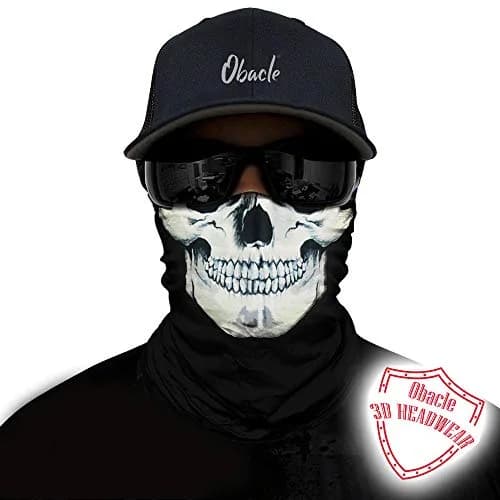Obacle Skull Mask Bandana Half Face Mask 3D Tube Balaclava 25cm (9.8in) | Breathable Sun Protection for Outdoor Sports thumbnail 2