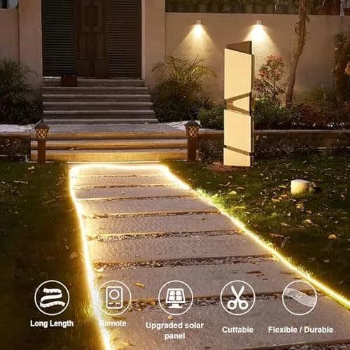 echosari STRING_LIGHT 16.4Ft 320 LED Solar Waterproof Outdoor Pathway Light thumbnail 2