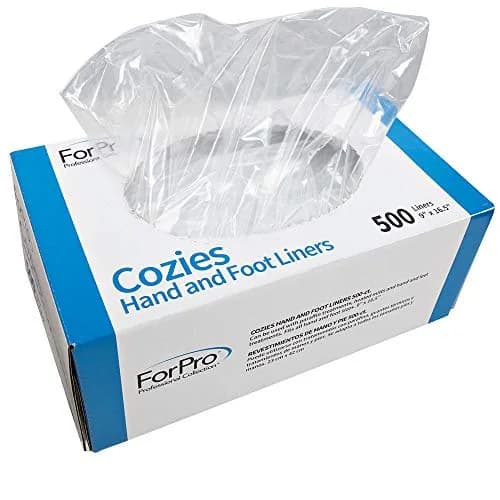 ForPro Cozies Hand and Foot Liners, 500ct, 16.5" L x 9" W | Disposable paraffin wax liners for hands and feet thumbnail 1