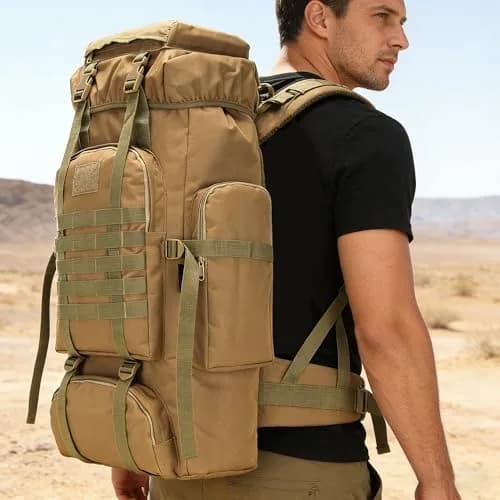 W WINTMING 70L Hiking Backpack for Men | Military Rucksack with Molle System & Expandable Capacity thumbnail 7