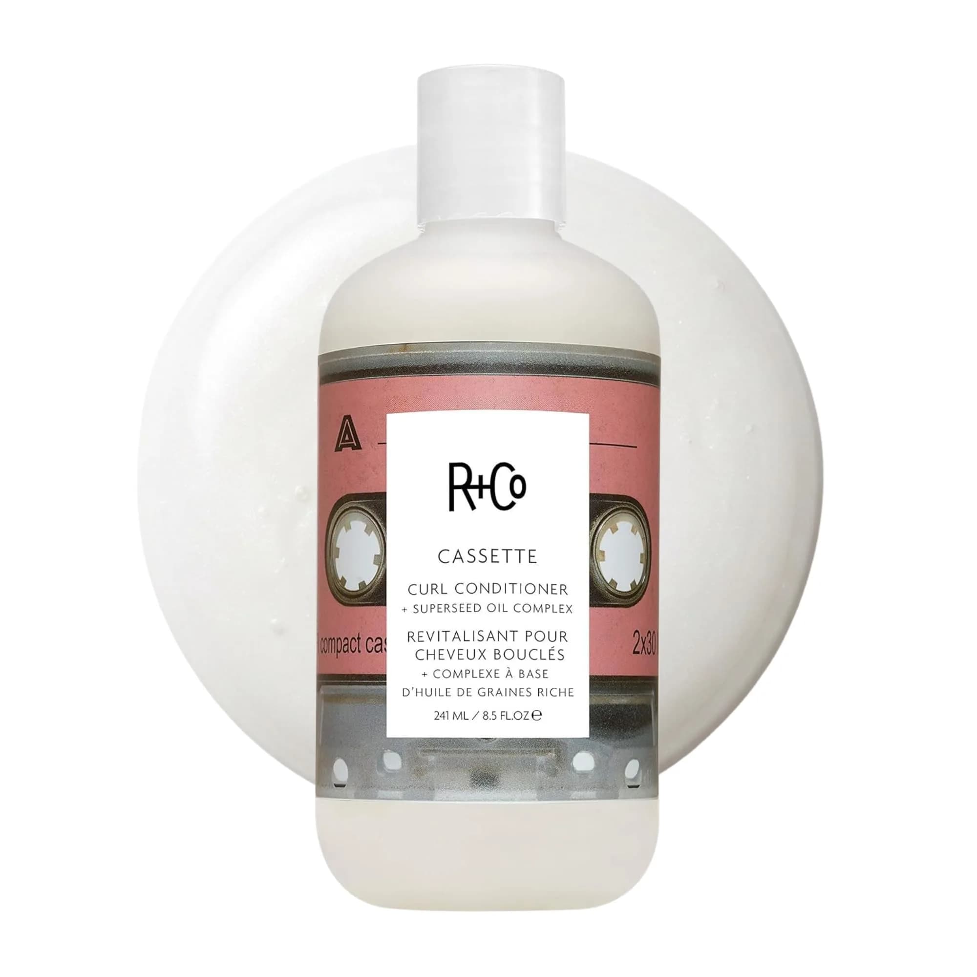 R+Co Cassette Curl Conditioner + Superseed Oil Complex 251ml (8.5 Fl Oz) | Defines Curls & Controls Frizz - main product image