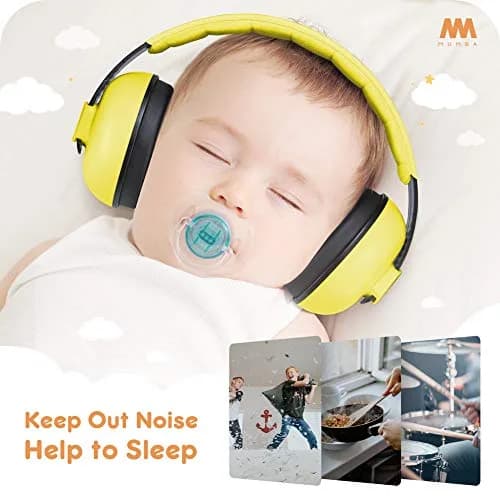Mumba Baby Earmuffs for Infants & Toddlers, Ages 3 Months-3 Years, Yellow | Noise Cancelling Headphones with 31dB NRR thumbnail 4
