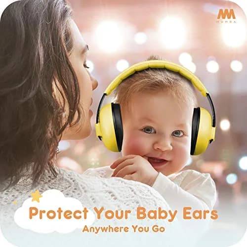 Mumba Baby Earmuffs for Infants & Toddlers, Ages 3 Months-3 Years, Yellow | Noise Cancelling Headphones with 31dB NRR thumbnail 3