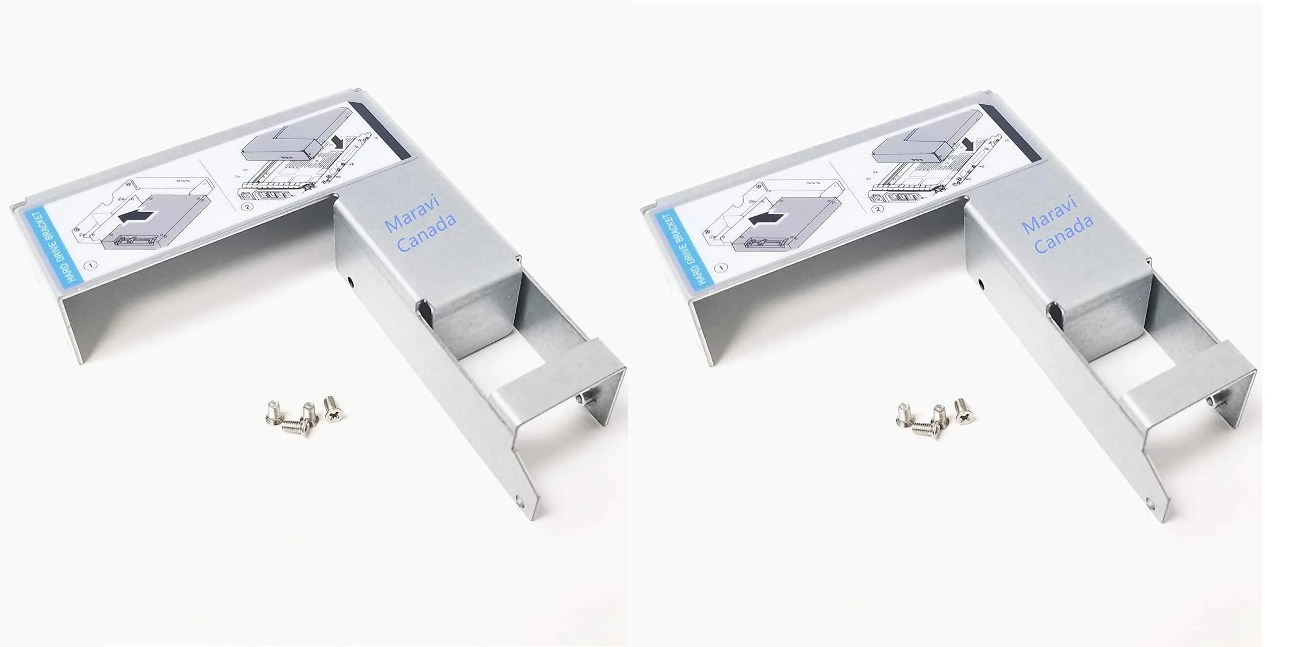 Maravi Canada 3.5" to 2.5" SSD SAS SATA Hard Drive Adapter Bracket 2-Pack | Universal Compatibility with Dell HP IBM Lenovo Mac - main product image