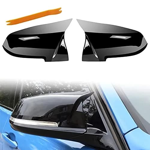TEANTECH Glossy Black Replacement Mirror Covers Pair for BMW F20-F87 M2 X1 E84 | 29cm x 16.5cm (11.4" x 6.5") thumbnail 1