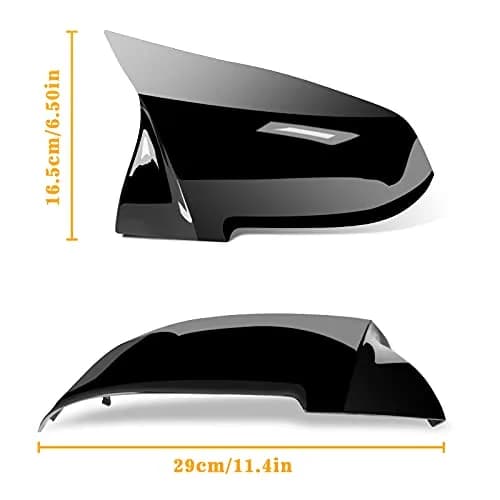 TEANTECH Glossy Black Replacement Mirror Covers Pair for BMW F20-F87 M2 X1 E84 | 29cm x 16.5cm (11.4" x 6.5") thumbnail 2