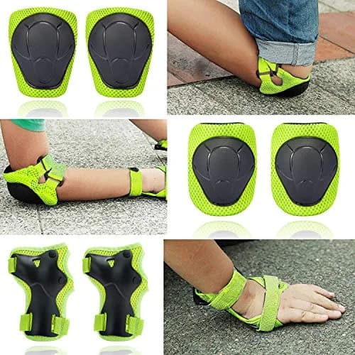CKE Toddler Knee & Elbow Pads with Wrist Guards for Kids, Green | Impact Protection Gear for 3-8 Years thumbnail 5