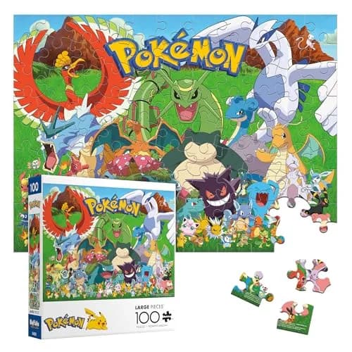 Buffalo Games Pokémon Fan Favorites, 100 Piece Jigsaw Puzzle | Vibrant Pokémon Artwork for Kids 6+ thumbnail 1