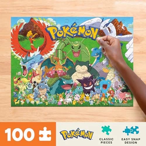 Buffalo Games Pokémon Fan Favorites, 100 Piece Jigsaw Puzzle | Vibrant Pokémon Artwork for Kids 6+ thumbnail 2