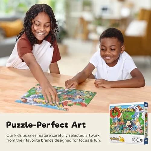 Buffalo Games Pokémon Fan Favorites, 100 Piece Jigsaw Puzzle | Vibrant Pokémon Artwork for Kids 6+ thumbnail 3
